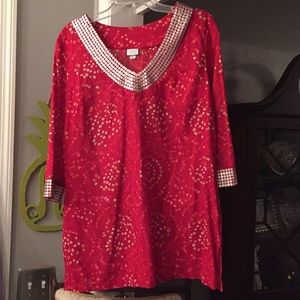 Bright and cheery red tunic